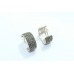 Half Hoop Earrings Silver 925 Sterling Women Marcasite Stone Gift Handmade B626